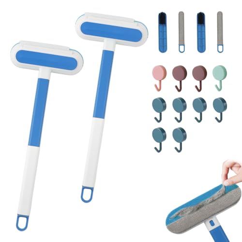 Multifunktionaler Tierhaarentferner Besen Haarentfernungsbürste 4-in-1 Tierhaarentfernungswerkzeug Verstellbarer Haarfänger für Hunde Katzen mit 10 Haken für Nass Trockengebrauch 2 Stück Blau-Weiß Multifunktionaler Tierhaarentferner Besen Haarentfernungsbürste 4-in-1 Tierhaarentfernungswerkzeug Verstellbarer Haarfänger für Hunde Katzen mit 10 Haken für Nass Trockengebrauch 2 Stück Blau-Weiß von FENGQQKJ