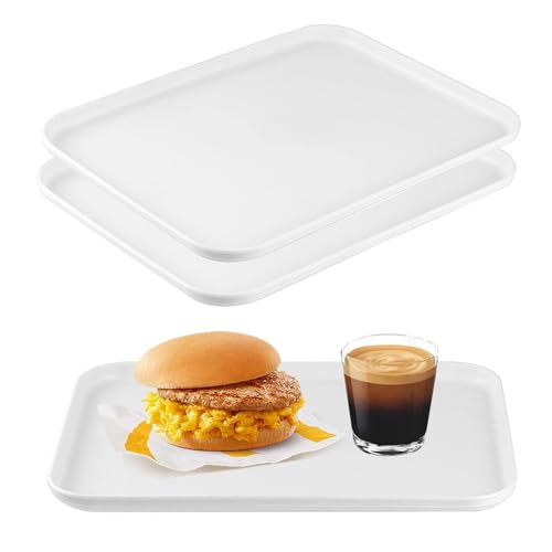 Tablett Rechteckig Serviertablett Küchentablett Fast Food Frühstückstablett Serving Trays Snack-Tablett Hoteltablett Weiß Gastrotablett Servierplatten Kaffeetablett Wiederverwendbar Mittelgroß 2 Stück Tablett Rechteckig Serviertablett Küchentablett Fast Food Frühstückstablett Serving Trays Snack-Tablett Hoteltablett Weiß Gastrotablett Servierplatten Kaffeetablett Wiederverwendbar Mittelgroß 2 Stück von FENGQQKJ