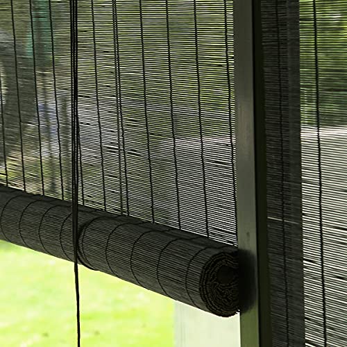 Außen Bambus Rollo Faltrollo,Bambusrollo Mit Fitting,Seitenzug Fenster Tür Rollo,Holz Jalousine,Sonnenschutz Sichtschutzrollo,Für Garten Pergola Carport Deck,Ohne Bohren,Schwarz (W111xH210cm/43x83in) Außen Bambus Rollo Faltrollo,Bambusrollo Mit Fitting,Seitenzug Fenster Tür Rollo,Holz Jalousine,Sonnenschutz Sichtschutzrollo,Für Garten Pergola Carport Deck,Ohne Bohren,Schwarz (W111xH210cm/43x83in) von FENGSHOUU