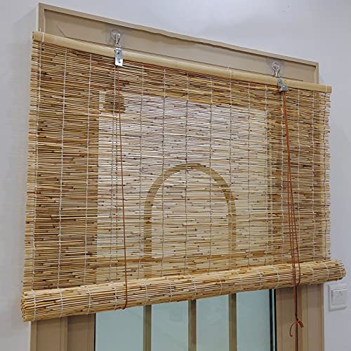 Außen Rollo Bambus,Retro-Schilf Vorhang,Sichtschutz Bambusrollo Rollläden,Lichtfilterung Sonnenschutz Wärmedämmung Roman Jalousien,Für Pergola Pavillon,Anpassbar,Breite 50-140cm (70x100cm/28x39in) Außen Rollo Bambus,Retro-Schilf Vorhang,Sichtschutz Bambusrollo Rollläden,Lichtfilterung Sonnenschutz Wärmedämmung Roman Jalousien,Für Pergola Pavillon,Anpassbar,Breite 50-140cm (70x100cm/28x39in) von FENGSHOUU