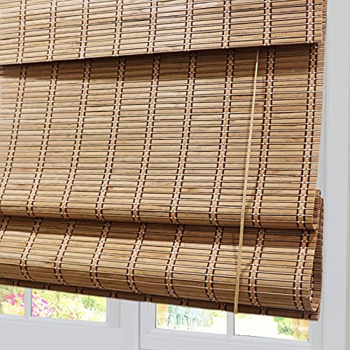 Bambusrollo Outdoor Rollläden Mit Seitenzug,Küche Sonnenschutz Bambus Rollo,60% Schattierung,Balkonsichtschutz,Garten Deko, Rolllifting ?Bambus Jalousie Für Fenste,Angepasst (W91xH210cm/36x83in) von FENGSHOUU