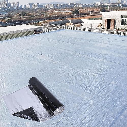 FENGSHOUU Dach Reparaturband,Witterungsbeständiges Abdichtungsband,Selbstklebend Wand-Riss-Reparatur-Band,Dachpappe,Für Metalldach/RV Markise/Fenster Dichtung/Boot (0.5x2m) von FENGSHOUU