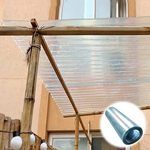 FENGSHOUU Polycarbonat-Dachplatte,Gewächshaus-Überdachung,Ersatz-Isolierung Verkleidungspaneele Für Die Terrasse Im Freien,Regensichere UV-beständig,Leicht Zu Schneiden (WxL:1.2x10m) von FENGSHOUU