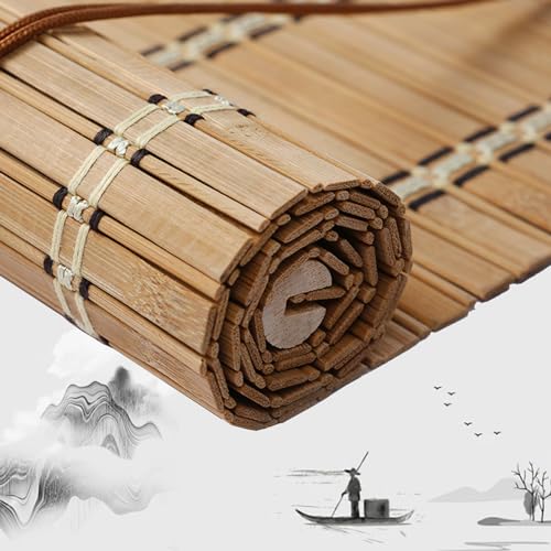 FENGSHOUU Rideau Bambou,Store Enrouleur Bambou Naturel,Stores À Rouleaux Romains,75% Protection Solaire Intimité Écran,Pour Intérieur/Extérieur,Personnalisable,Largeur×Hauteur (90cm x 170cm) von FENGSHOUU