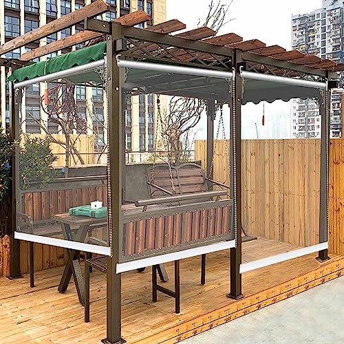 FENGSHOUU Transparentes Wasserdichtes Rollo,PVC-Kunststoff-Regenschutz-Fenster-Rollos,Outdoor-Balkon-Terrassen-Tür Durchsichtige Rollos,Wärmeisoliert,Staubdicht,mit Zubehör,Breite x Höhe (65x80cm) von FENGSHOUU