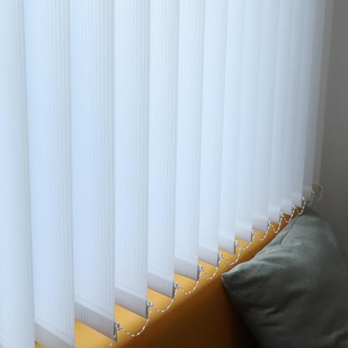 FENGSHOUU Vertikaljalousie 98mm Lamellenvorhang Schiebevorhang,Komplettset Vertikaljalousie,Durchscheinend Verdunkelungsjalousie,für Zuhause Büro,Inklusive Zubehör,Breite×Höhe (140cm x 180cm) von FENGSHOUU
