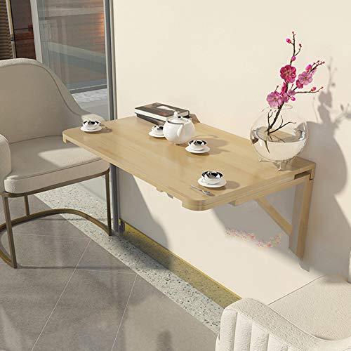 Wandklapptisch aus Massivholz,Kiefer Wandtisch Klapptisch,Schwimmender Schreibtisch,Küchentisch Esstisch an der Wand Montierter,Hängender Computertisch Klappbar Laptoptisch Werkbank(120x60cm/47x24in) von FENGSHOUU