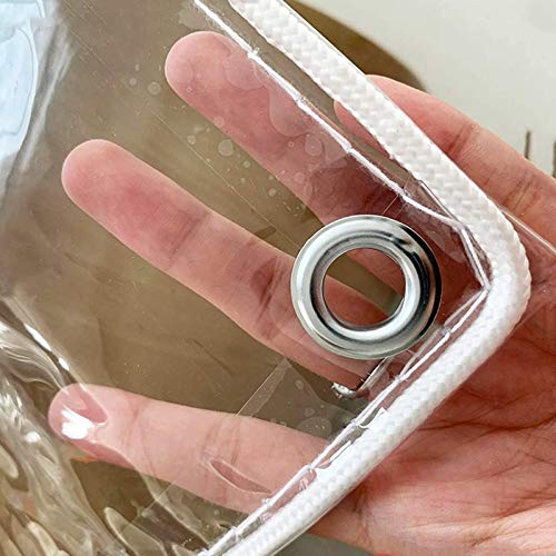 Wasserdichte Transparente PVC Plane mit Ösen,0,5mm Vordächer Planen,Strapazierfähige Wetterfeste Gewebeplane Sonnenschutz Abdeckplane,Pflanzendach Faltbar Regenschutz 600g/m²(1x2m/3.3x6.6ft) von FENGSHOUU