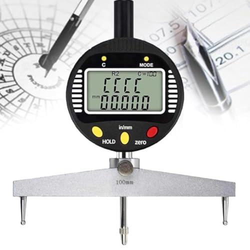 Digitales Radius-Messgerät, Elektronisches Radius-Messgerät innen und außen, mit Messbacken von 10 mm/20 mm/30 mm/60 mm/100 mm, hohe Genauigkeit, für mechanische Teile, Holzformen von FENGSSLL