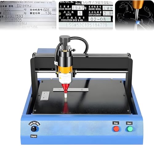 FENGSSLL Elektrische Metallmarkiermaschine mit 400 W zum Gravieren von Schmuck und Kunststoff mit Einer Markiergeschwindigkeit von 50 mm/s – perfekt für industrielle Namensschilder, Erkennungsmarken von FENGSSLL