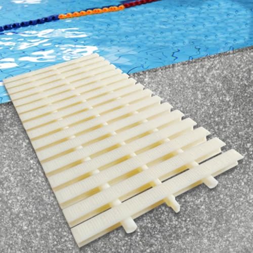 Überlaufgitter für Schwimmbäder, Duschablaufgitter, Kanalgitter, spleißbare Ablaufgitterabdeckung für Gehwege und Balkone,Bone-15x100CM/10pcs von FENGSSLL