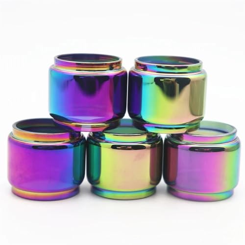 FENGXCUI 10 Stück Regenbogen-Blasenglasröhrchenbecher for 3,5 ml/8 ml(Sky Solo Plus 8ML) von FENGXCUI