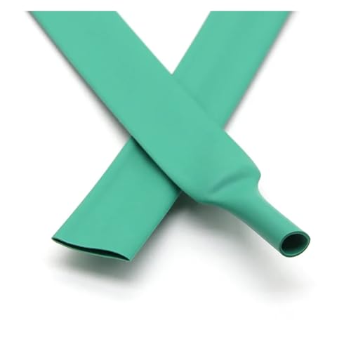 FENGXCUI 2:1 Schrumpfschlauch Durchmesser 1mm-50mm Polyolefin-Rohr Schrumpfschlauch Schlauch Sleeving Wrap Draht DIY Stecker Reparatur(Green,15MM_1 Meter) von FENGXCUI