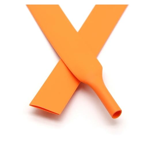 FENGXCUI 2:1 Schrumpfschlauch Durchmesser 1mm-50mm Polyolefin-Rohr Schrumpfschlauch Schlauch Sleeving Wrap Draht DIY Stecker Reparatur(Orange,15MM_1 Meter) von FENGXCUI