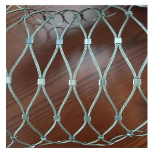 304 Flexibles Edelstahl-Seilgeflecht, Maschendrahtzaun, Sicherheitsseilnetze, Weidezaunlitze, Wire Mesh,Drahtseil, Schutznetz, Sicherheitsnetz, Pflanzenkletternetz ( Size : H0.8xL10m/H2.62xL32.8ft ) von FENGZEQUAN