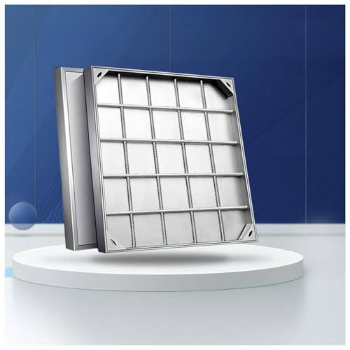 Schachtabdeckung,Aluminium Eingebettete Schachtdeckel mit Rahmen Eingebettete Gullideckel,Unsichtbare Inspektionsdeckel für Innen- und Außen Szenen(5cm,70 * 70cm/27.6 * 27.6in) von FENGZEQUAN