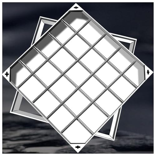 Schachtabdeckung,Aluminium Eingebettete Schachtdeckel mit Rahmen Eingebettete Gullideckel,Unsichtbare Inspektionsdeckel für Innen- und Außen Szenen(5cm,90 * 90cm/35.4 * 35.4in) von FENGZEQUAN
