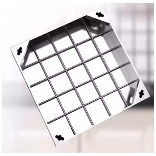 Schachtabdeckung Alu Aluminium Eingebettete Schachtdeckel mit Rahmen Auspflasterbare Quadratische Kanaldeckel Unsichtbare Inspektionsdeckel für Innen- und Außen Szenen(5cm,50 * 50cm/19.7 * 19.7in) von FENGZEQUAN