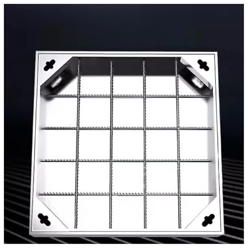 Schachtabdeckung Alu Aluminium Eingebettete Schachtdeckel mit Rahmen Auspflasterbare Quadratische Kanaldeckel Unsichtbare Inspektionsdeckel für Innen- und Außen Szenen(8cm,80 * 80cm/31.5 * 31.5in) von FENGZEQUAN