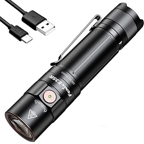 Fenix E35R EDC LED Taschenlampe mit 3.100 Lumen, 5.000mAh Akku, USB-C Ladekabel, abnehmbarer Gürtelclip, 5 Helligkeitsstufen, Instant-Strobe von Fenix