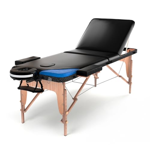 FENIXSHOP24 - Professionelles Massagebett mit 3 Zonen aus Holz, tragbar und zusammenklappbar, Code 02 FENIXSHOP24 - Professionelles Massagebett mit 3 Zonen aus Holz, tragbar und zusammenklappbar, Code 02 von FENIXSHOP24