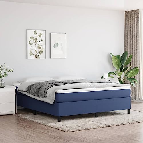 FENLAX Bettgestell Boxspringbett Daybed für Schlafzimmer Gästezimmer Jugendbett Plattformbettrahmen Stauraumbett Eleganten und Zeitlosen Design Blau 203x160x35 cm FENLAX Bettgestell Boxspringbett Daybed für Schlafzimmer Gästezimmer Jugendbett Plattformbettrahmen Stauraumbett Eleganten und Zeitlosen Design Blau 203x160x35 cm von FENLAX