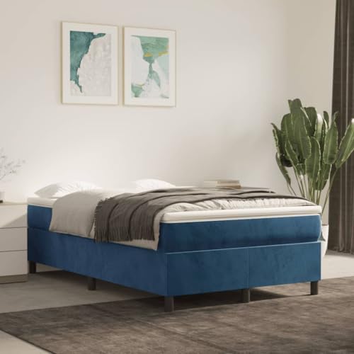 FENLAX Bettgestell Boxspringbett Samt Daybed für Schlafzimmer Gästezimmer Jugendbett Plattformbettrahmen Stauraumbett Eleganten und Zeitlosen Design Dunkelblau 203x120x35 cm FENLAX Bettgestell Boxspringbett Samt Daybed für Schlafzimmer Gästezimmer Jugendbett Plattformbettrahmen Stauraumbett Eleganten und Zeitlosen Design Dunkelblau 203x120x35 cm von FENLAX