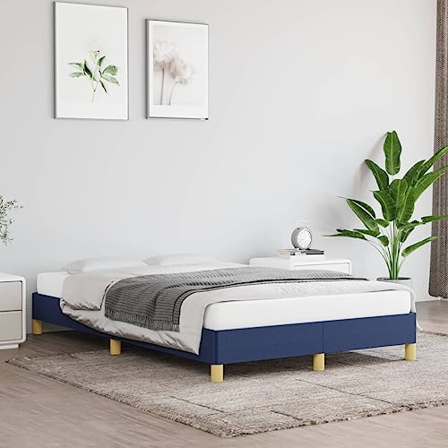 FENLAX Bettgestell Daybed für Schlafzimmer Gästezimmer Modern Stoffbett Jugendbett Plattformbettrahmen Stauraumbett Eleganten und Zeitlosen Design Blau 203x123x25 cm FENLAX Bettgestell Daybed für Schlafzimmer Gästezimmer Modern Stoffbett Jugendbett Plattformbettrahmen Stauraumbett Eleganten und Zeitlosen Design Blau 203x123x25 cm von FENLAX