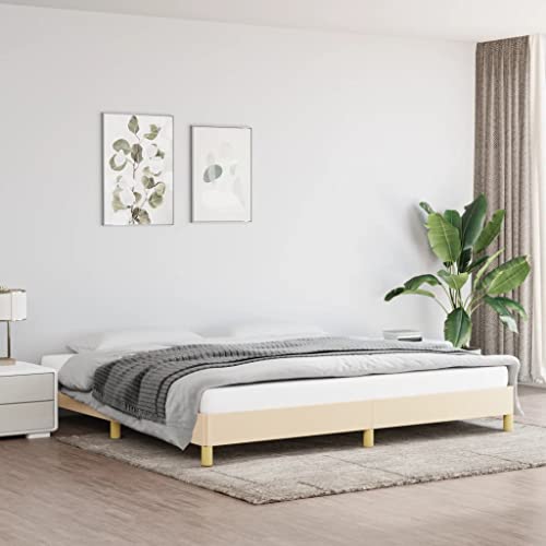 FENLAX Bettgestell Daybed für Schlafzimmer Gästezimmer Modern Stoffbett Jugendbett Plattformbettrahmen Stauraumbett Eleganten und Zeitlosen Design Creme 203x203x25 cm FENLAX Bettgestell Daybed für Schlafzimmer Gästezimmer Modern Stoffbett Jugendbett Plattformbettrahmen Stauraumbett Eleganten und Zeitlosen Design Creme 203x203x25 cm von FENLAX