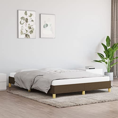 FENLAX Bettgestell Daybed für Schlafzimmer Gästezimmer Modern Stoffbett Jugendbett Plattformbettrahmen Stauraumbett Eleganten und Zeitlosen Design Dunkelbraun 203x143x25 cm FENLAX Bettgestell Daybed für Schlafzimmer Gästezimmer Modern Stoffbett Jugendbett Plattformbettrahmen Stauraumbett Eleganten und Zeitlosen Design Dunkelbraun 203x143x25 cm von FENLAX