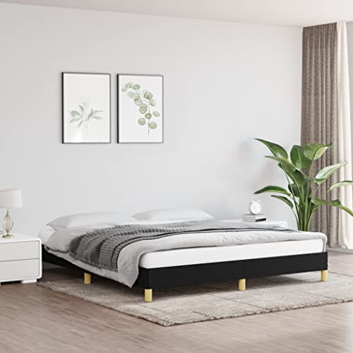 FENLAX Bettgestell Daybed für Schlafzimmer Gästezimmer Modern Stoffbett Jugendbett Plattformbettrahmen Stauraumbett Eleganten und Zeitlosen Design Schwarz 203x183x25 cm FENLAX Bettgestell Daybed für Schlafzimmer Gästezimmer Modern Stoffbett Jugendbett Plattformbettrahmen Stauraumbett Eleganten und Zeitlosen Design Schwarz 203x183x25 cm von FENLAX