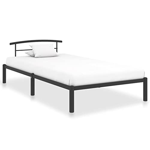 FENLAX Bettgestell aus Metall Daybed für Schlafzimmer Gästezimmer Plattformbettrahmen Stauraumbett Jugendbett Eleganten und Zeitlosen Design Schwarz 210x110x63 cm FENLAX Bettgestell aus Metall Daybed für Schlafzimmer Gästezimmer Plattformbettrahmen Stauraumbett Jugendbett Eleganten und Zeitlosen Design Schwarz 210x110x63 cm von FENLAX