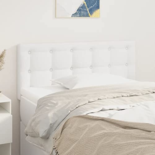 FENLAX Bettkopfteil Betthaupt Pflegeleicht Bettzubehör Kunstleder Polsterbett-Kopfteils Schlafzimmerdekor Höhenverstellbar Innenmöbel Klassischen Design Weiß 80x5x78/88 cm FENLAX Bettkopfteil Betthaupt Pflegeleicht Bettzubehör Kunstleder Polsterbett-Kopfteils Schlafzimmerdekor Höhenverstellbar Innenmöbel Klassischen Design Weiß 80x5x78/88 cm von FENLAX