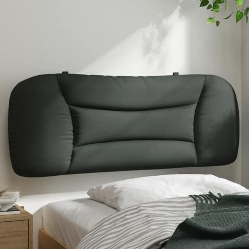 FENLAX Bettkopfteil Kopfteil-Kissen mit PP-Fasern Polsterbett-Kopfteils Hervorragende Rückenlehne Innenmöbel Vielseitige Montage Klassischen Design Dunkelgrau 110x15x48 cm von FENLAX