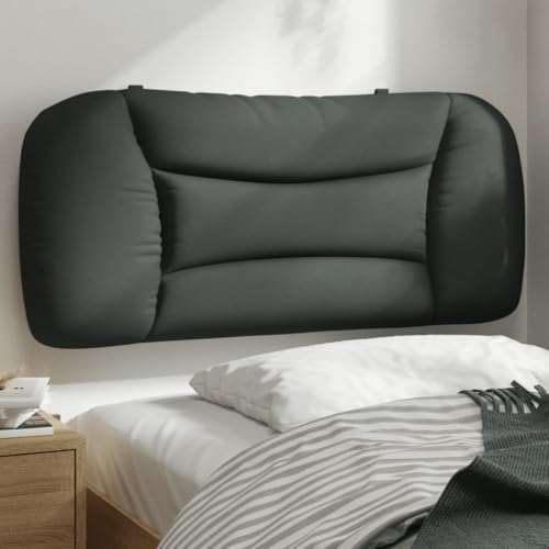 FENLAX Bettkopfteil Kopfteil-Kissen mit PP-Fasern Polsterbett-Kopfteils Hervorragende Rückenlehne Innenmöbel Vielseitige Montage Klassischen Design Dunkelgrau 90x15x48 cm von FENLAX