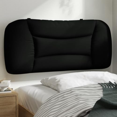 FENLAX Bettkopfteil Kopfteil-Kissen mit PP-Fasern Polsterbett-Kopfteils Hervorragende Rückenlehne Innenmöbel Vielseitige Montage Klassischen Design Schwarz 90x15x48 cm von FENLAX