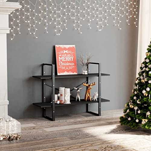 FENLAX Bücherregal aus Holz mit 2 Geräumigen Fächern Büroregal Aufbewahrungsregal Seitenschrank Wohnzimmerschrank Hochregal Raumteiler Reichlich Stauraum Grau 100x30x70 cm FENLAX Bücherregal aus Holz mit 2 Geräumigen Fächern Büroregal Aufbewahrungsregal Seitenschrank Wohnzimmerschrank Hochregal Raumteiler Reichlich Stauraum Grau 100x30x70 cm von FENLAX