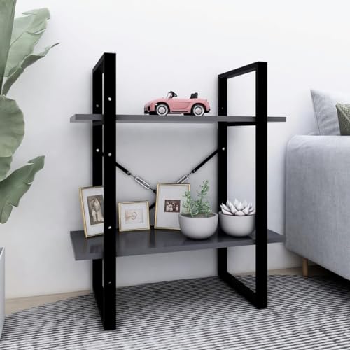 FENLAX Bücherregal aus Holz mit 2 Geräumigen Fächern Büroregal Aufbewahrungsregal Seitenschrank Wohnzimmerschrank Hochregal Raumteiler Reichlich Stauraum Grau 60x30x70 cm FENLAX Bücherregal aus Holz mit 2 Geräumigen Fächern Büroregal Aufbewahrungsregal Seitenschrank Wohnzimmerschrank Hochregal Raumteiler Reichlich Stauraum Grau 60x30x70 cm von FENLAX