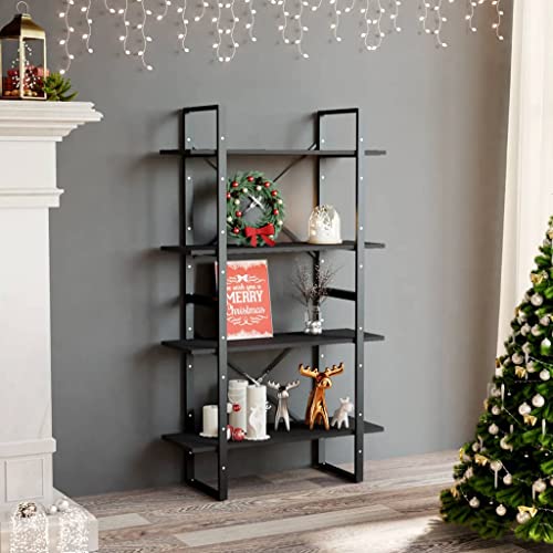 FENLAX Bücherregal aus Holz mit 4 Geräumigen Fächern Büroregal Aufbewahrungsregal Seitenschrank Wohnzimmerschrank Hochregal Raumteiler Reichlich Stauraum Grau 80x30x140 cm FENLAX Bücherregal aus Holz mit 4 Geräumigen Fächern Büroregal Aufbewahrungsregal Seitenschrank Wohnzimmerschrank Hochregal Raumteiler Reichlich Stauraum Grau 80x30x140 cm von FENLAX