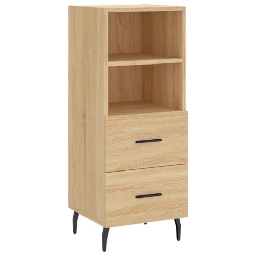 FENLAX Buffetschrank Kommode Breite Sideboard Modern Komodenschrank Für Schlafzimmer Flur Wohnzimmer Mehrzweckschrank 34,5x34x90 cm Sonoma-Eiche von FENLAX