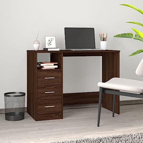 FENLAX Computertisch mit Schublade aus Holzwerkstoff 102x50x76 cm Braun Eichen-Optik Schülerschreibtisch Arbeitstisch Modernen Schreibtisch mit Stauraum Schreibtisch Büromöbel Schreibtisch Home FENLAX Computertisch mit Schublade aus Holzwerkstoff 102x50x76 cm Braun Eichen-Optik Schülerschreibtisch Arbeitstisch Modernen Schreibtisch mit Stauraum Schreibtisch Büromöbel Schreibtisch Home von FENLAX