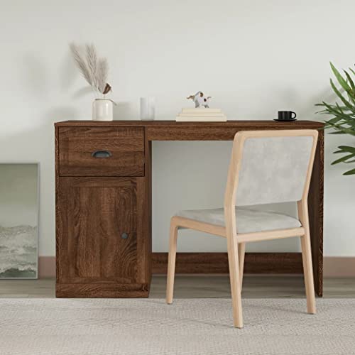 FENLAX Computertisch Mit Schublade Aus Holzwerkstoff 115x50x75 cm Braun Eichen-Optik - Schülerschreibtisch Arbeitstisch Modernen Schreibtisch Mit Stauraum - Büromöbel Home FENLAX Computertisch Mit Schublade Aus Holzwerkstoff 115x50x75 cm Braun Eichen-Optik - Schülerschreibtisch Arbeitstisch Modernen Schreibtisch Mit Stauraum - Büromöbel Home von FENLAX