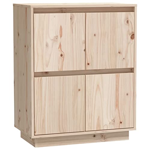 FENLAX Holz-Sideboard Beistellschrank Aufbewahrungsschrank Möbelstück für Schlafzimmer Wohnzimmer oder Büro Minimalistische Design Braun 60x34x75 cm von FENLAX