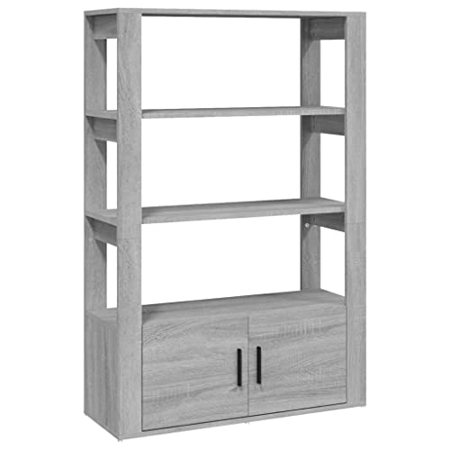 FENLAX Holz-Sideboard Beistellschrank Aufbewahrungsschrank Multifunktional Möbelstück für Schlafzimmer Wohnzimmer oder Büro Minimalistische Design Grau Sonoma 80x30x119,5 cm FENLAX Holz-Sideboard Beistellschrank Aufbewahrungsschrank Multifunktional Möbelstück für Schlafzimmer Wohnzimmer oder Büro Minimalistische Design Grau Sonoma 80x30x119,5 cm von FENLAX