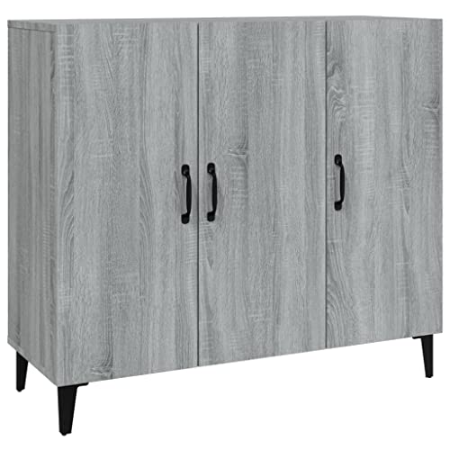 FENLAX Holz-Sideboard Beistellschrank Aufbewahrungsschrank Multifunktional Möbelstück für Schlafzimmer Wohnzimmer oder Büro Minimalistische Design Grau Sonoma 90x34x80 cm FENLAX Holz-Sideboard Beistellschrank Aufbewahrungsschrank Multifunktional Möbelstück für Schlafzimmer Wohnzimmer oder Büro Minimalistische Design Grau Sonoma 90x34x80 cm von FENLAX