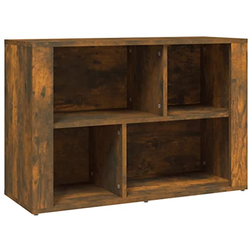 FENLAX Holz-Sideboard Beistellschrank Aufbewahrungsschrank Multifunktional Möbelstück für Schlafzimmer Wohnzimmer oder Büro Minimalistische Design Räuchereiche 80x30x54 cm von FENLAX