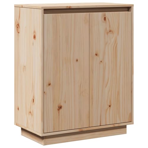 FENLAX Holz-Sideboard Beistellschrank Multifunktional Aufbewahrungsschrank Möbelstück für Schlafzimmer Wohnzimmer oder Büro Minimalistische Design Braun 60x34x75 cm von FENLAX