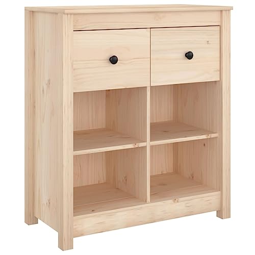 FENLAX Holz-Sideboard Beistellschrank Multifunktional Aufbewahrungsschrank Möbelstück für Schlafzimmer Wohnzimmer oder Büro Minimalistische Design Braun 70x35x80 cm von FENLAX