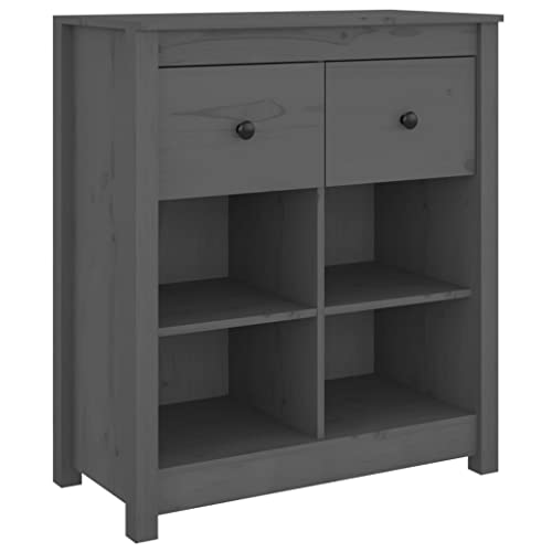 FENLAX Holz-Sideboard Beistellschrank Multifunktional Aufbewahrungsschrank Möbelstück für Schlafzimmer Wohnzimmer oder Büro Minimalistische Design Grau 70x35x80 cm FENLAX Holz-Sideboard Beistellschrank Multifunktional Aufbewahrungsschrank Möbelstück für Schlafzimmer Wohnzimmer oder Büro Minimalistische Design Grau 70x35x80 cm von FENLAX
