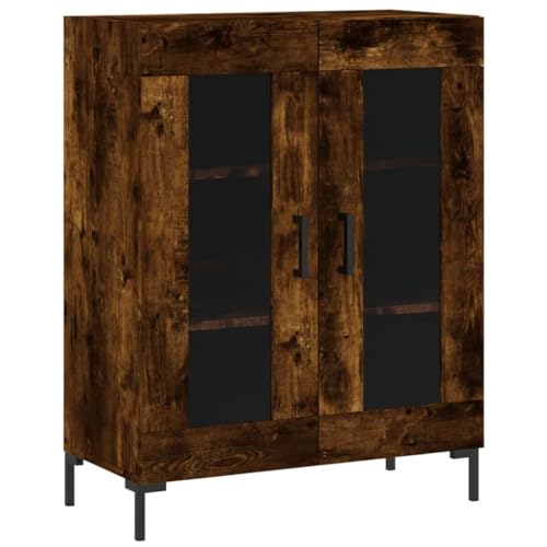 FENLAX Kommoden & Sideboards Modern Kommode Mit Schubladen Holz Komodenschrank Tahta Aparador 69,5x34x90 cm Räuchereiche von FENLAX